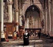 Cornelis de Man Interior of the Laurenskerk in Rotterdam oil